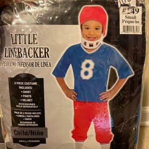 Little Linebacker Costume with Red and Blue Colors boy small